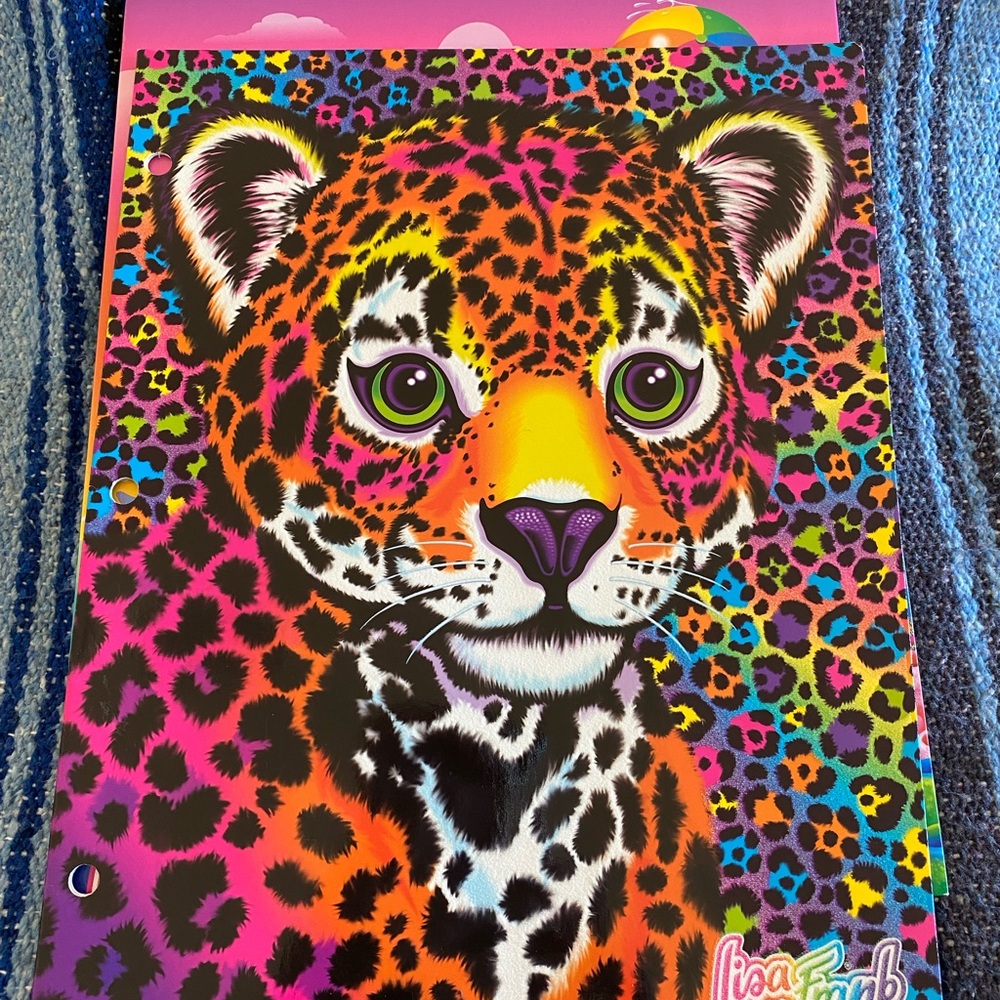 Lisa Frank 2 Pocket Portfolio Folder 3-Hole folders - Picture 6 of 8
